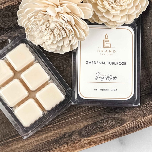 Try Our Delightful Gardenia Tuberose Soy Wax Melts for an Aromatherapy Oasis