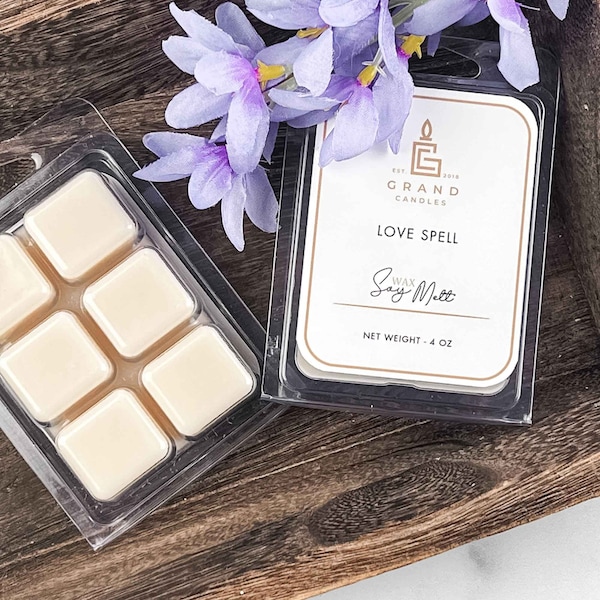 Love Spell Soy Wax Melts - Create a Romantic Atmosphere with a Fruity and Floral Wax Melt