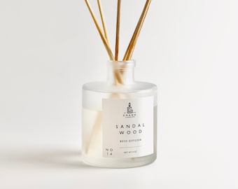 Sandalwood Reed Diffuser, Scented Room Fragrance, Aromatherapy,  Home Decor, Diffuser Oil , Essential Oil Diffuser , Essential Oils