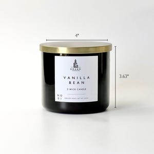 Vanilla Bean Soy Candle - VANILLA - 18 - BLK Grand Candles
