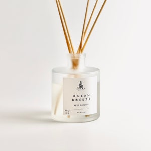 Ocean Breeze Reed Diffuser, Ocean Scented Diffuser, Ocean Home Fragrance, Reed Diffuser Set, Beach Decor,Aroma Oil Diffuser