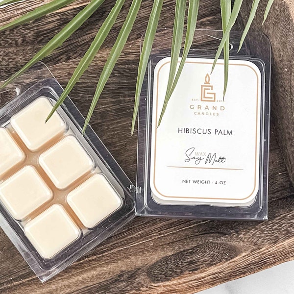 Hibiscus Palm Soy Wax Melt | Tropical Scented Wax Melt | Home Fragrance