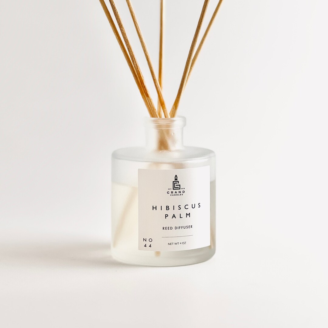Reed Diffuser, Hibiscus Palm Reed Diffuser, Home Fragrance, Garden
