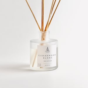 Cedarwood Blanc Reed Diffuser, Relaxing Spa Room Fragrance, Cedarwood Reed Diffuser Oil, Scented Oil Diffuser, Cedarwood Scented Reed Sticks
