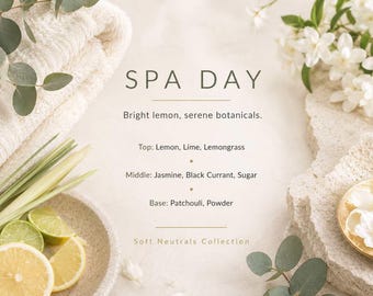 Spa Day Reed Diffuser, Spa Reed Diffuser, Fresh Home Fragrance, Flameless Room Diffuser, Clean Botanical Scent