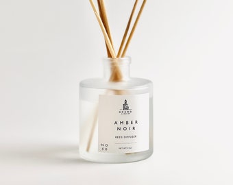 Roseau ambre noir, parfum d'ambiance, aromathérapie, décoration d'intérieur, diffuseur d'huile, diffuseur d'huiles essentielles, huiles essentielles