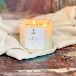 Soy Wax Candle - Love Spell Scented Soy Candle - Handmade Scented Candle