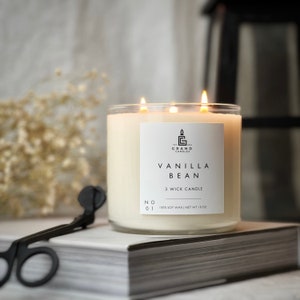 Vanilla Soy Candle - Scented Vanilla Candle - Handmade Soy Candle