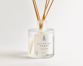 Egyptian Amber Reed Diffuser, Relaxing Spa Room Fragrance, Reed Diffuser Oil, Scented Oil Diffuser, Amber Scented Reed Sticks