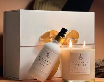 Glow & Refresh Gift Set with Scented Candle and Linen Spray – Perfect Home Fragrance Kit, Relaxing Self-Care Gift Set