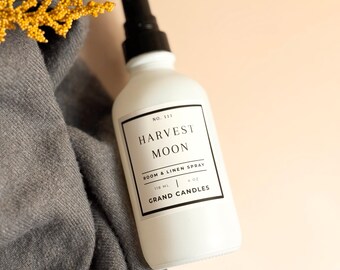 Harvest Moon Room Spray – Fall Scented Room & Linen Spray, Cozy Autumn Home Fragrance, Non Toxic Seasonal Spray Gift