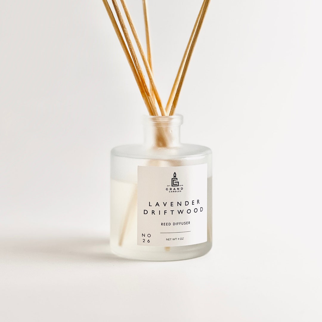 Diffucer Fad Lavender Driftwood Reed Diffuser, Lavender Scented Room Fragrance ...
