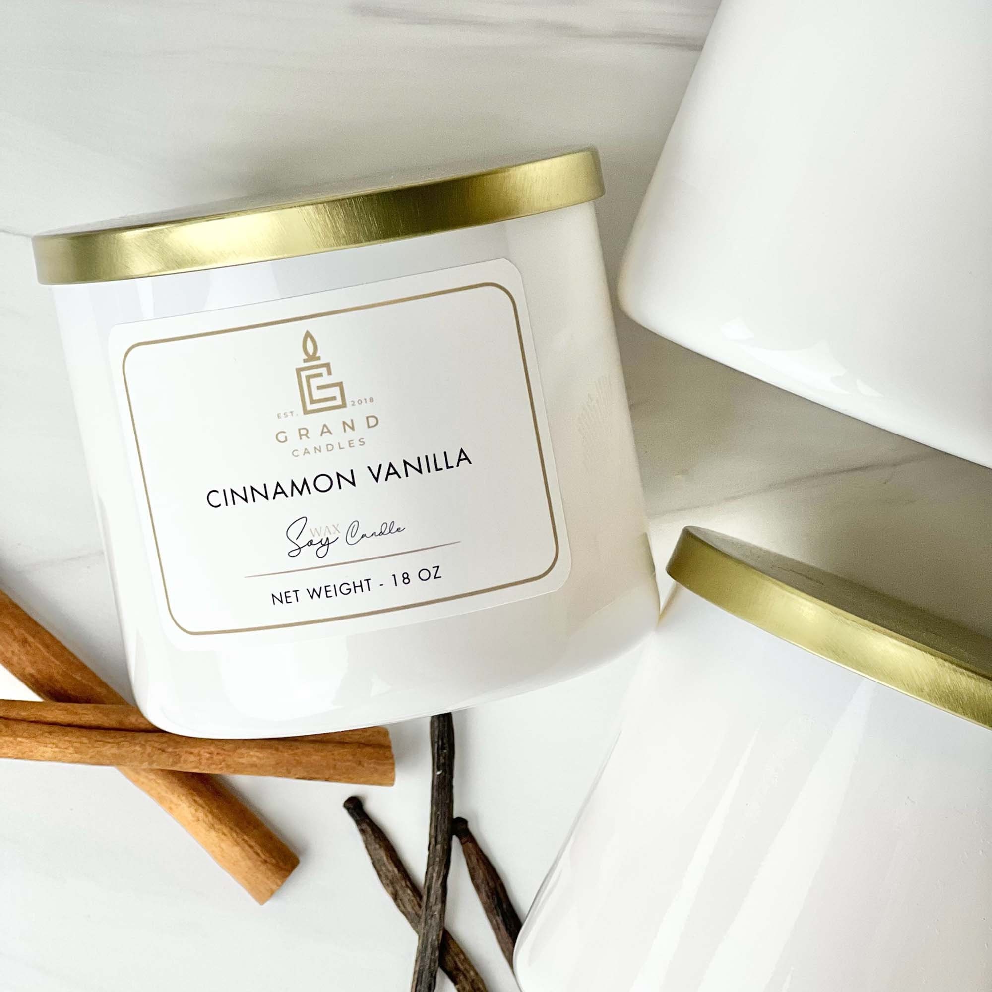 Cinnamon Vanilla Scented Soy Candle Handmade Soy Candle Etsy UK