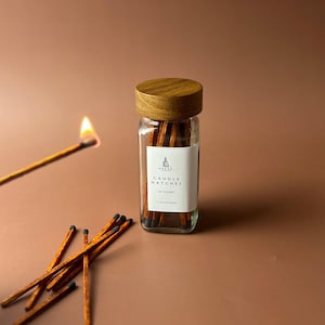 Decorative Candle Matches | Wooden Matchsticks in Jar | Perfect for Home Decor & Gifts