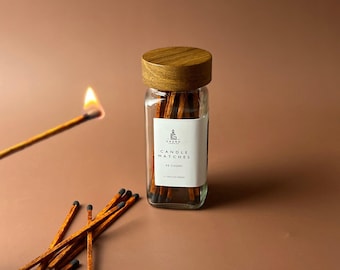 Decorative Candle Matches | Wooden Matchsticks in Jar | Perfect for Home Decor & Gifts