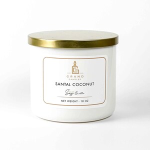 Scented Soy Candle | Santal Coconut Soy Candle | Handcrafted Luxury Home Fragrance