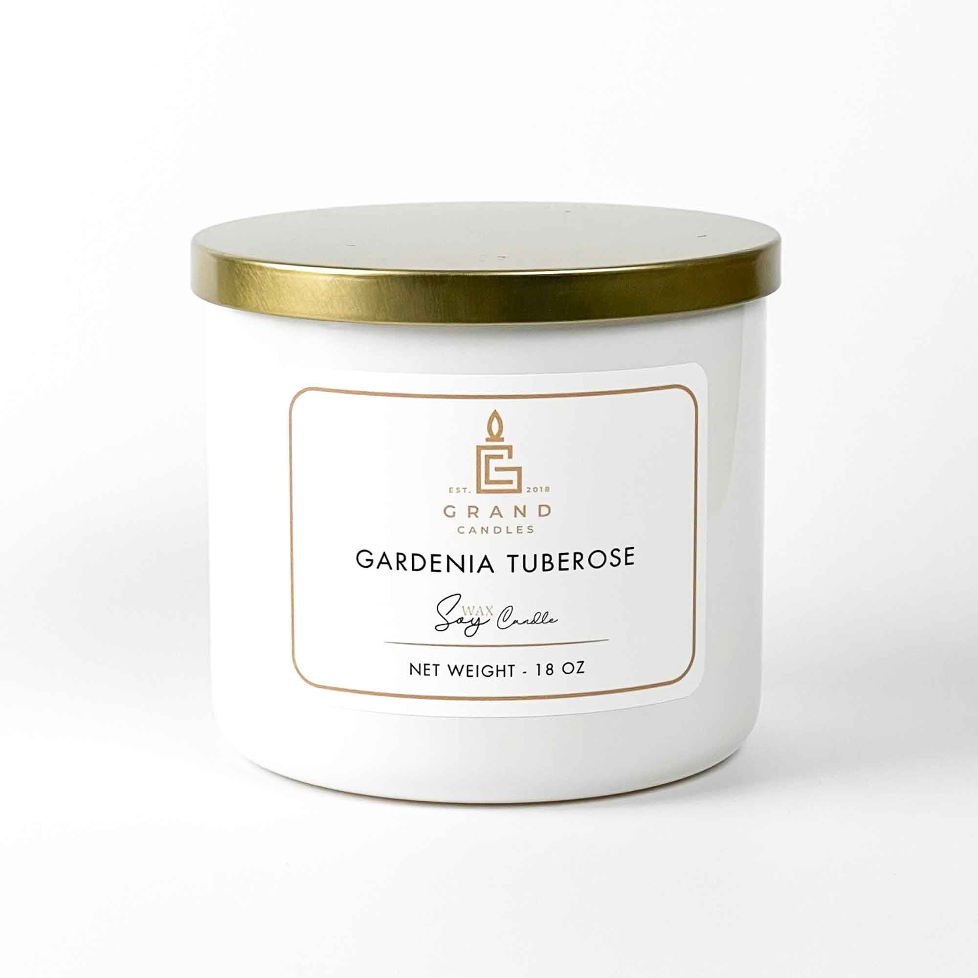 Scented Candle Gardenia Tuberose Soy Floral -