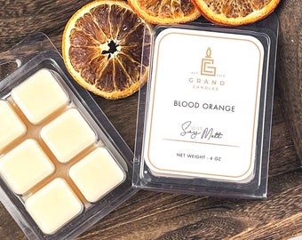 Blood Orange Soy Wax Tarts | Handmade Soy Wax Bars for Home Fragrance | Gift For Her