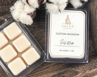 Cotton Blossom Soy Wax Melts | Creëer een rustgevende sfeer met onze volledig natuurlijke sojawasmelts