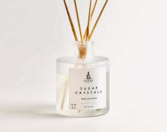 Sugar Crystals Reed Diffuser | Aromatherapy Scent Diffuser | Living Room Decor Gift Idea