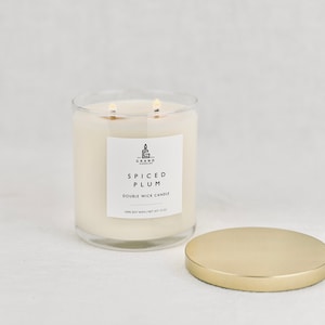 Spiced Plum Soy Candle, Amber Jar Candle, Pine Candle, Evergreen  Candle, Candle in Jar, Winter Christmas Candle, Host Gift, Gift for Her