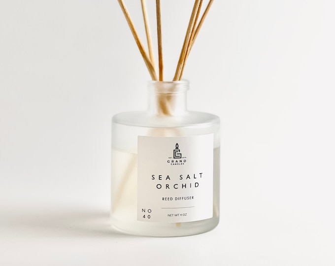 Sea Salt Orchid Reed Diffuser | Aromatherapy Diffuser | Essential Oil ...