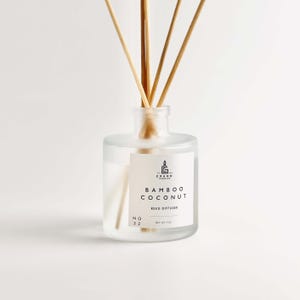 Bambu kokosnöt doftdiffusor | Ren och fräsch doft | Långvarig hemdoft | Giftfri | Miljövänlig presentidé