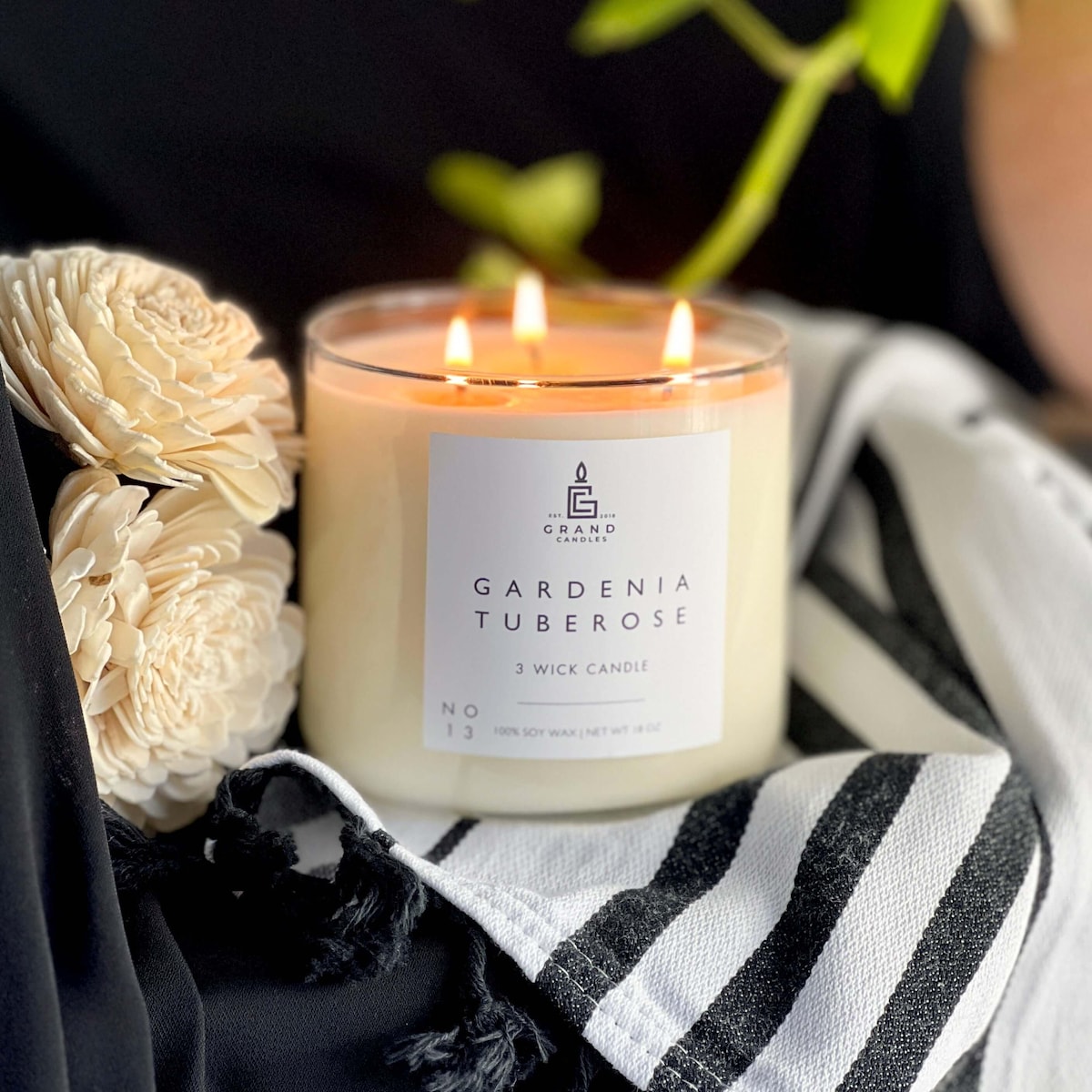 Gardenia Tuberose Soy Candle – Floral Scented Candle – Organic Soy Wax – All Natural Clean Burning Candle - Etsy
