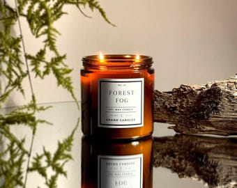 Forest Fog Soy Candle – Earthy Candle with Moss, Cedar & Musk – Hand Poured Natural Soy Wax Candle
