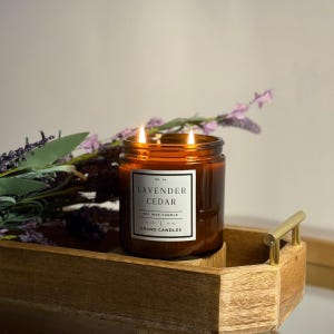 Soy Wax Candle - Lavender Scented Soy Candle - Handmade Soy Candle - Floral Home Fragrance - Relaxing & Calming Candle