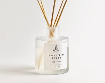 パンプキンスパイスリードディフューザー、ホームディフューザー、フレグランスディフューザー、オイルディフューザー、ルームディフューザー、ホームフレグランス、秋の香り