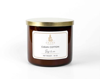 Handmade Clean Cotton Wood Wick Candle | Eco-Friendly Soy Wax Scented Candle