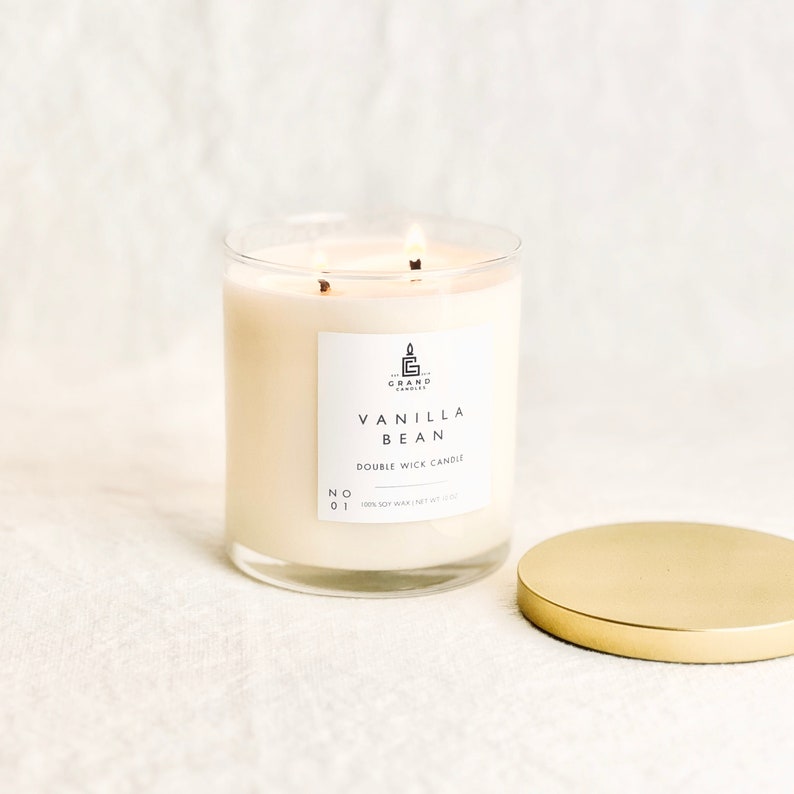 Vanilla Soy Candle - Scented Vanilla Candle - Handmade Soy Candle