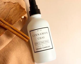 Cinnamon Chai Room Spray – Fall Scented Room & Linen Spray, Spiced Autumn Home Fragrance, Non Toxic Cozy Seasonal Spray Gift