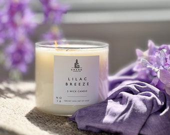 Lilac Soy Candle, Scented Candles, Scented Soy Candle,Natural Candle, Handmade Scented Soy Wax Candle