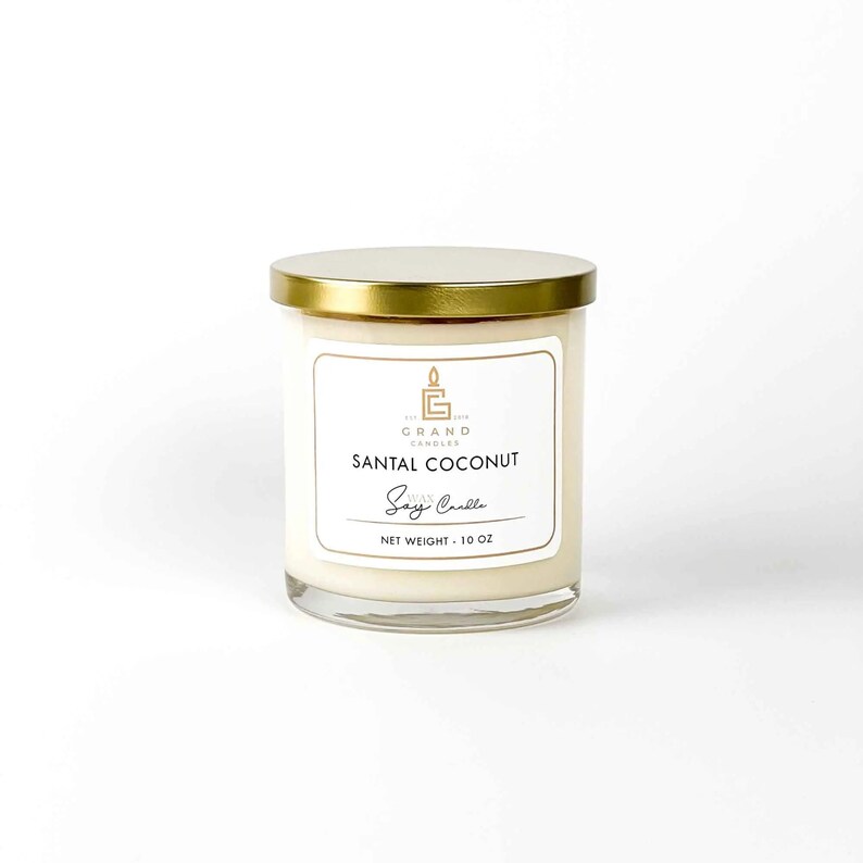 Scented Soy Candle | Santal Coconut Soy Candle | Handcrafted Luxury Home Fragrance