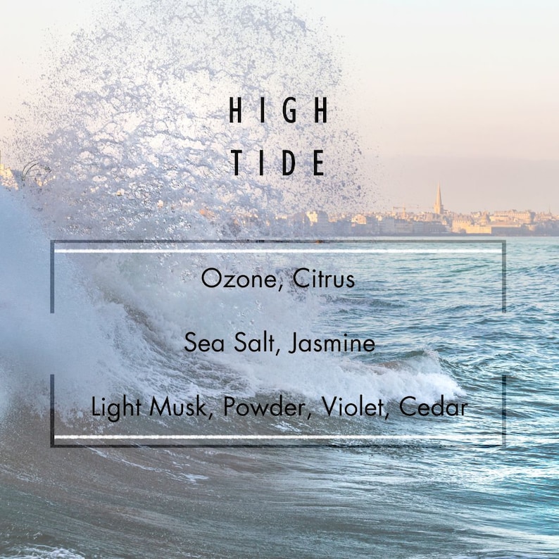 Soy Candle - High Tide Scented Soy Candle - Handmade Ocean Scent - Organic Soy Wax Candle