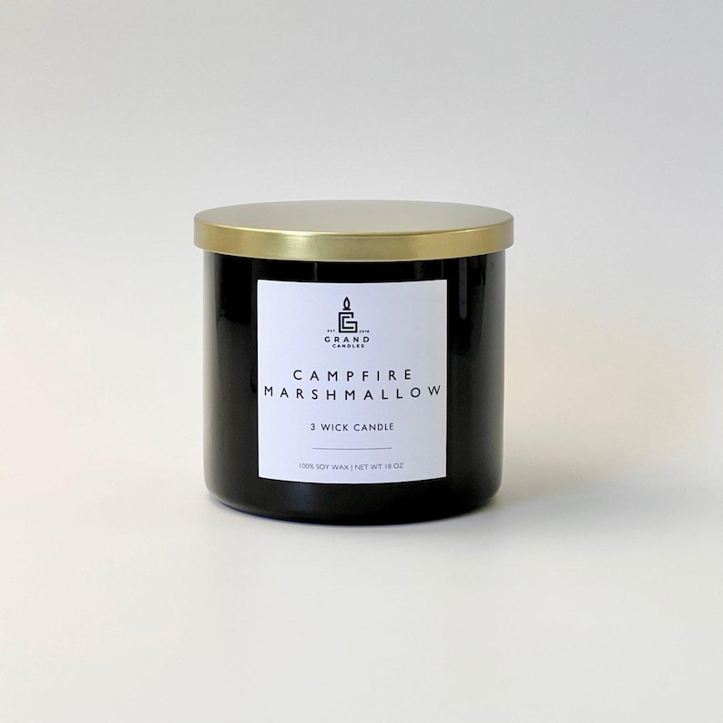 Campfire Marshmallow Candle - CAMPFIRE - 18 - BLK Grand Candles