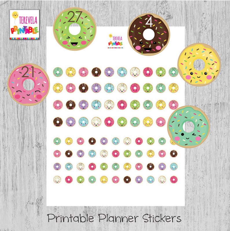 day cover stickers kawaii donut 60 off count down planner stickers printable stickers numbers stickers cute donut verticalhorizontal paper stickers labels tags lifepharmafze com