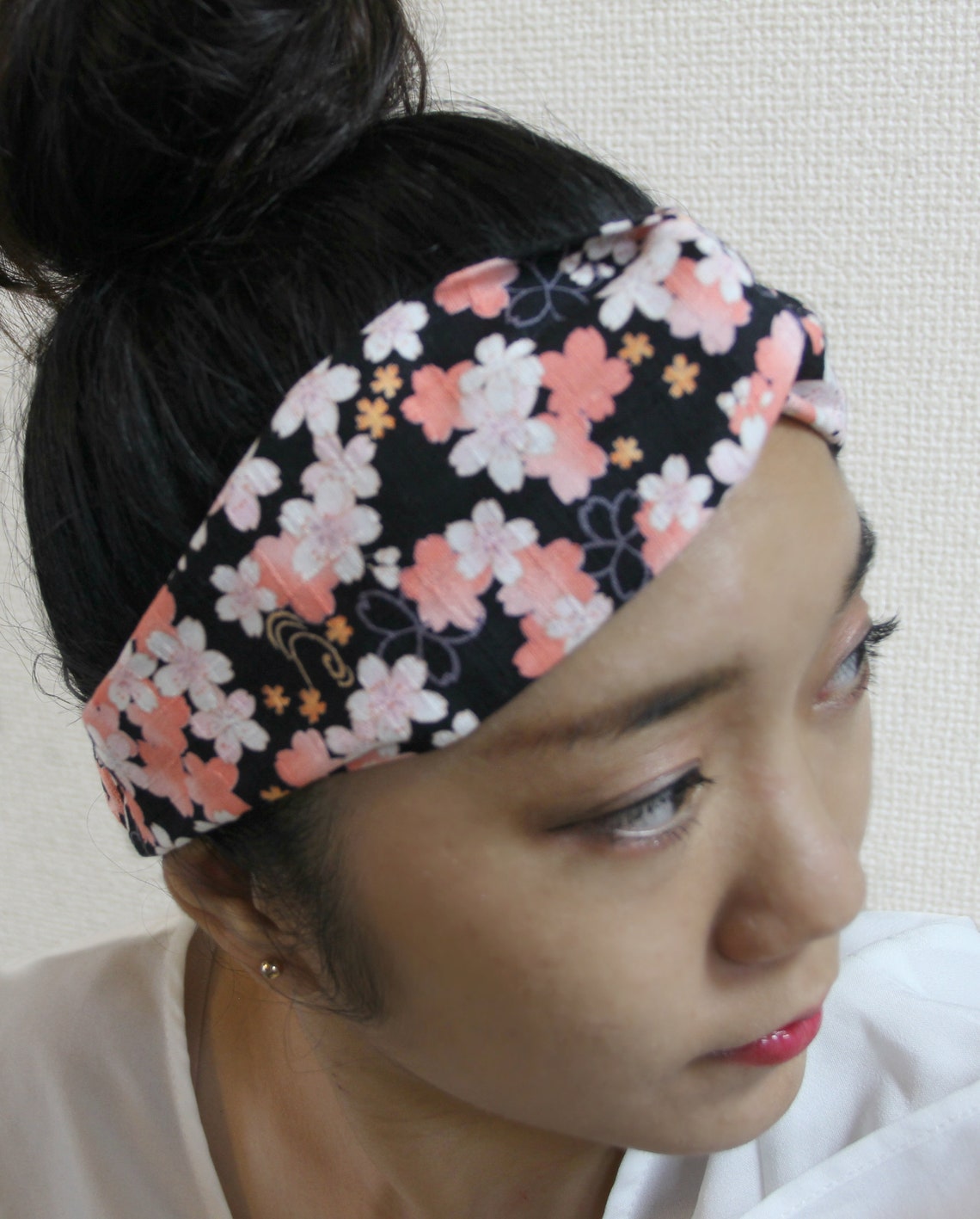 Japanese Fabric / Floral Print / Adult Headband Woman / Etsy