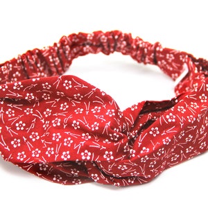 Japanischer Stoff / Blumendruck / Erwachsene Stirnband Frau / Japanische Mode / Baumwoll Stoff Stirnband / Gedrehtes Stirnband / Turban Stirnband