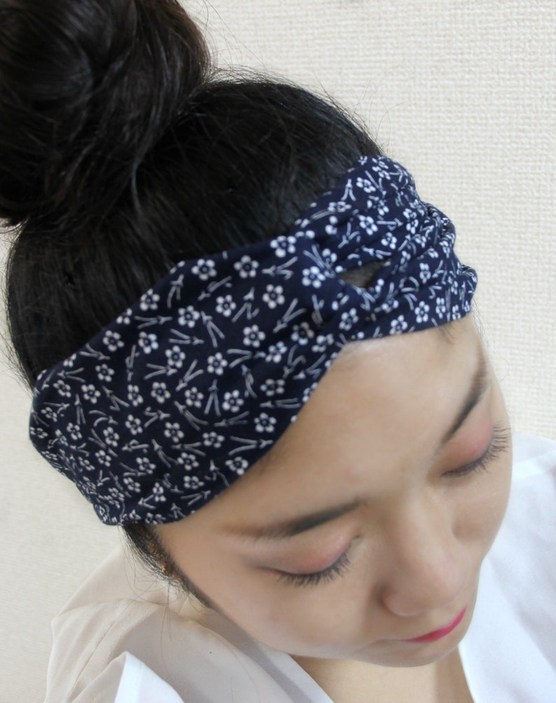 Japanese Fabric / Floral Print / Adult Headband Woman / Japanese