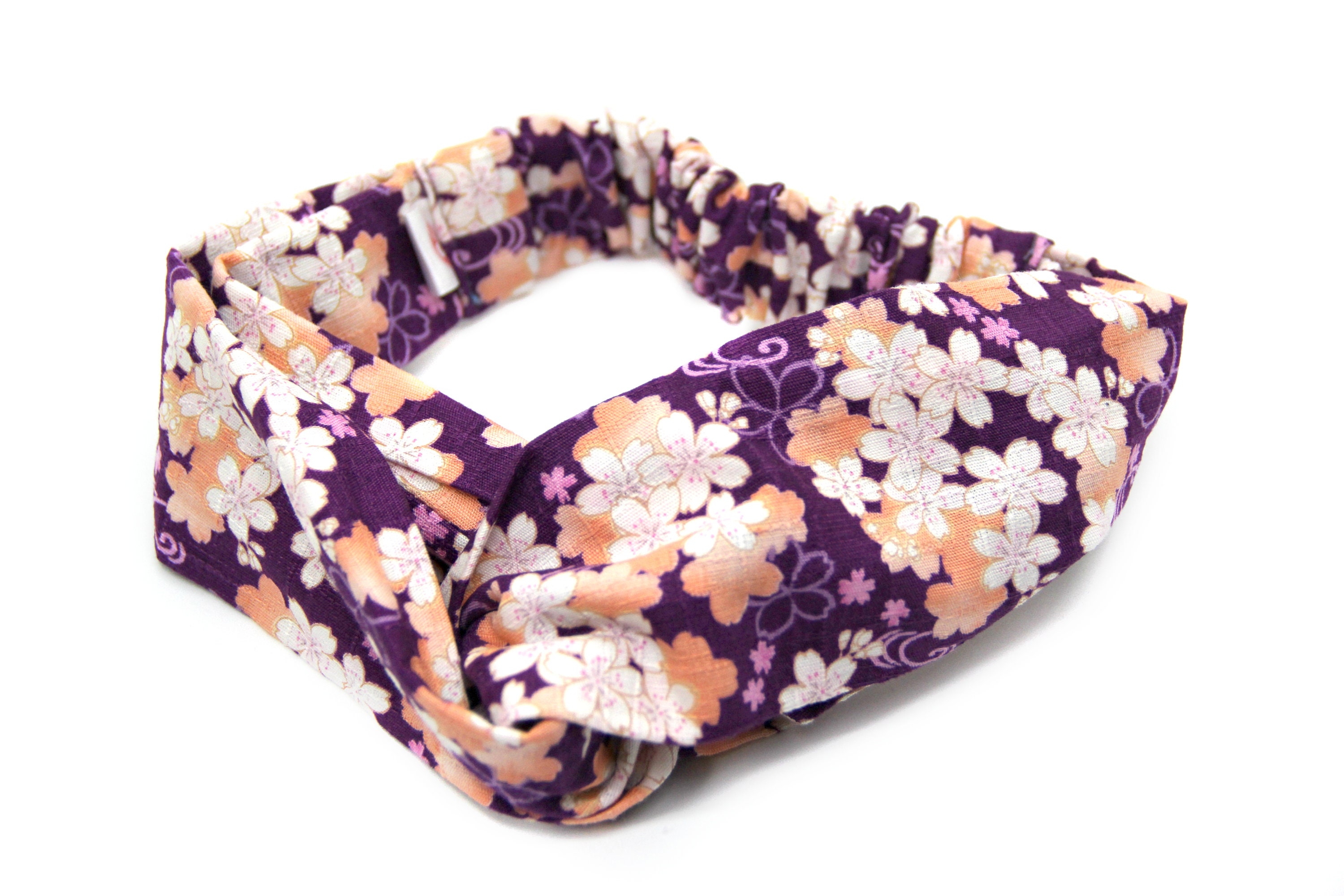 Japanese Fabric / Floral Print / Adult headband woman / | Etsy