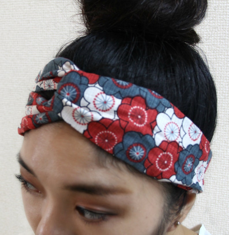Japanese Fabric / Floral Print / Adult Headband Woman / Etsy