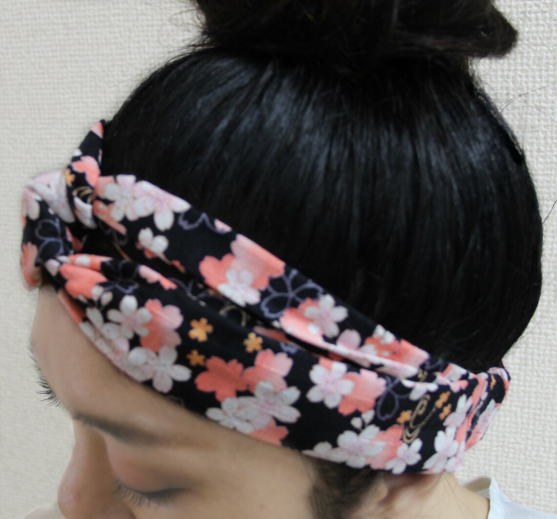 Japanese Fabric / Floral Print / Adult Headband Woman / Etsy