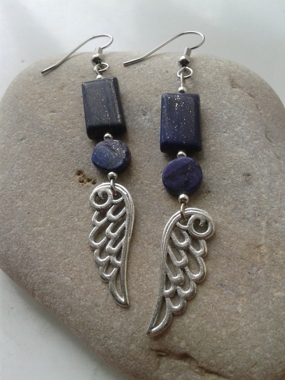 angel feather earrings