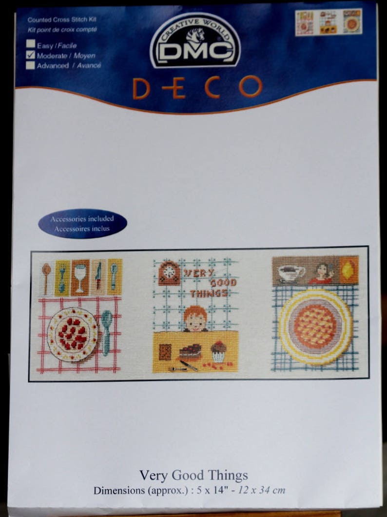 Cross stitch Kit DMC very good things to embroider on a linen canvas 11 cm 12 x 34 cm