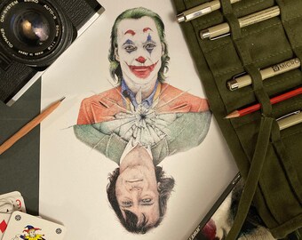 Joaquin Phoenix Art Print, Limited Edition Pointillism (A4)