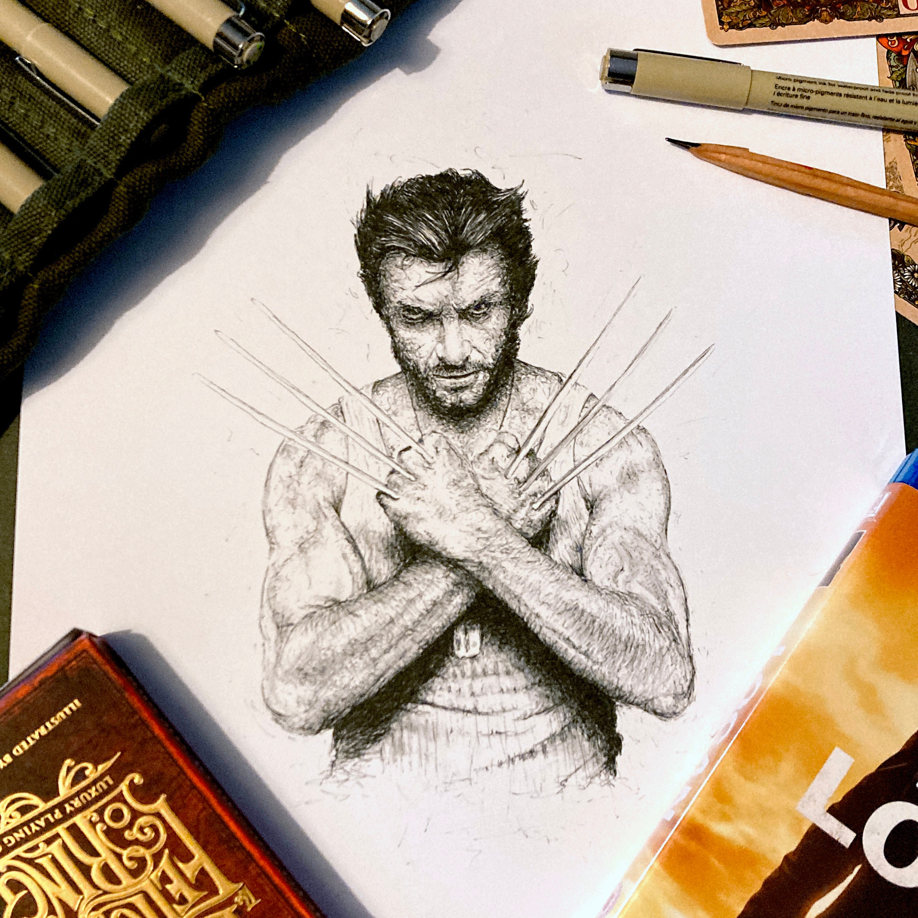 Limited Edition Logan Pen Drawing, Fan Art A4 Print - Etsy