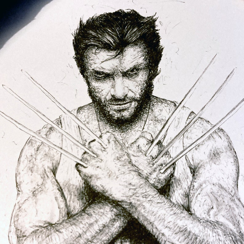 Limited Edition Logan Pen Drawing, Fan Art A4 Print - Etsy